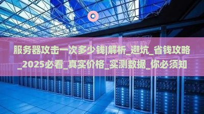 服务器攻击一次多少钱