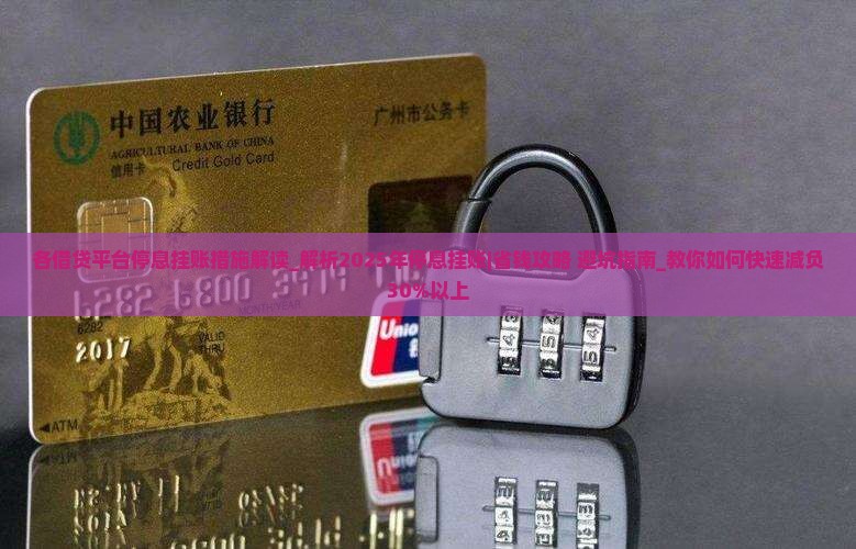 各借贷平台停息挂账措施解读
